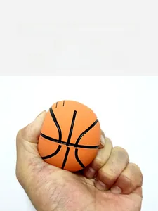 Detailed view of high-elastic 6cm mini basketball stress ball with thickened texture