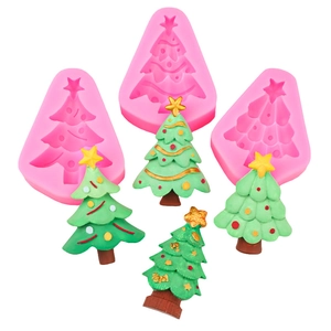 Set de moldes de silicona 3D árbol de Navidad para chocolate, fondant y repostería