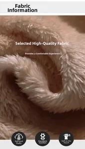 Close-up of soft beige polar fleece fabric showing high-density plush texture and warmth