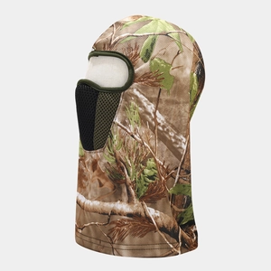 Tactical camo balaclava with breathable mesh mask for outdoor hiking and cycling