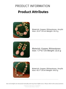 Détails du coffret bijoux vintage cœur avec collier boucles d oreilles et bracelet