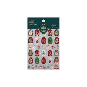 3D embossed Christmas nail stickers M-826 with gingerbread men and reindeer patterns