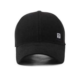 Berretto da baseball strutturato nero classico con ricamo laterale NY&JA da uomo