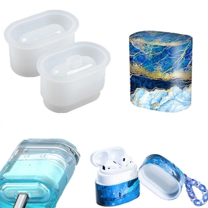 Earphone Case Storage Box Silicone Mold Resin Casting DIY Crafting Tools Portable Handmade Flexible Soft Transparent