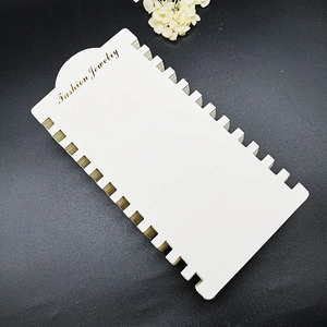 Jewelry Display Cards Multi Slot White Cardboard Necklace Bracelet Hair Accessory Packaging Holder For Shop Retail Storage