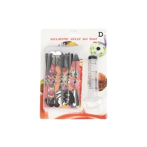 3D Jelly Art Tools Set with a 20ml syringe and various floral petal metal nozzles