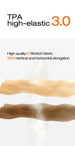 Detail view of high-elasticity 4D stretch yoga fabric TPA 3.0 with 150 percent elongation