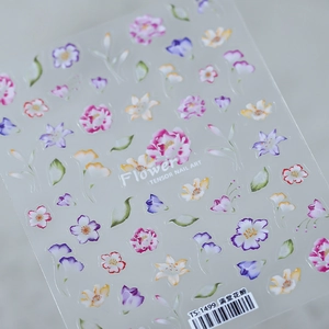 Nail Art Stickers Adhesive Ultra Thin Floral Flower Designs Butterfly 3D Effect Decoration Manicure Accessories