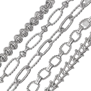 DIY stainless steel silver jewelry chain assortment for necklaces and bracelets making