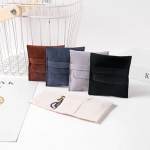 Microfiber suede jewelry envelope pouches in multiple colors for storage and packaging