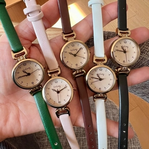 Gogoey minimalist women's watches with slim leather straps in five assorted colors