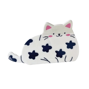 Creative cute cat acetate hair claw clip with black spots for women, stylish hair accessory