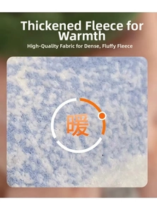 Close up view of thick thermal fleece fabric for winter gloves, soft and cozy texture.