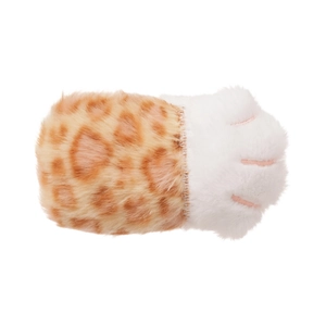 Barrette à cheveux patte de chat en peluche avec motif léopard et détails roses