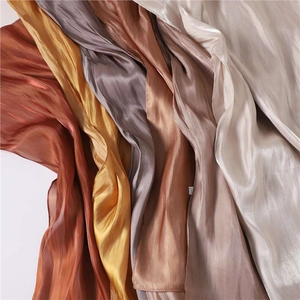Lustrous solid color satin scarves for women with smooth texture and soft drape detail