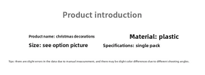 Detailed technical specifications for white plastic Christmas tree hanging ornaments