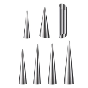 Stainless Steel Croissant Molds Cream Horn Mold Cannoli Tubes Conical Cylindrical Baking Tools For Pastry Bread Dessert