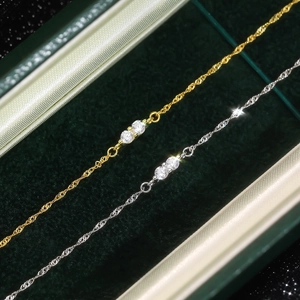Elegant S925 Sterling Silver Zirconia Water Wave Bracelet For Women Luxury Adjustable Chain Trendy Minimalist Jewelry Fashion Hand Accessory