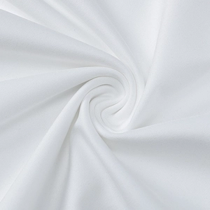 Detailed macro shot of white pleated fabric texture with high density knit surface