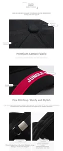 Détails de casquette de baseball en coton avec broderie JUNGLE et boucle de réglage
