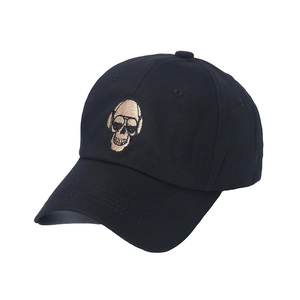 Casquette De Baseball Brodée Crâne Avec Lunettes De Soleil Coton Style Street Hip Hop Chapeau Pour Hommes Femmes