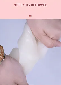 Macro view of flexible white silicone rose mold showing high elasticity and anti-deformation