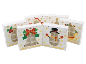 Christmas chocolate gift boxes with gold stamping and internal compartments for packaging