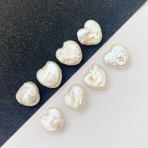 Natural freshwater heart shaped pearl beads 11-12mm for DIY necklace jewelry making