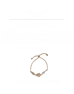 Detailed specs of adjustable zircon gourd bow bracelet made of copper weighing 4.3g