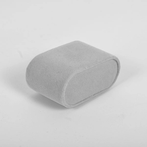 Cuscino per orologi in velluto grigio per esposizione gioielli e porta braccialetti