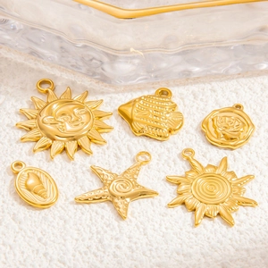 Edelstahl Anhänger Für Die Schmuckherstellung 18k Vergoldet DIY Charms Wasserdicht Hypoallergen Für Halsketten Armbänder