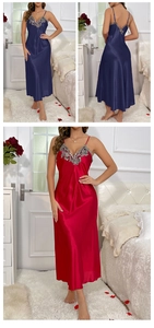 Détail d'une nuisette en satin de soie avec dentelle et dos nu élégant