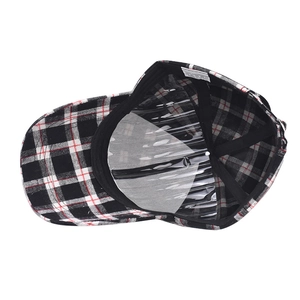 Klassische Karo-Baseballkappe mit verstellbarem Riemen und 100% Polyester-Futter