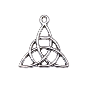Antique silver Celtic trinity knot pendant 21x20mm geometric charm for DIY jewelry making