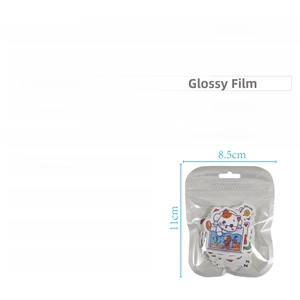 Detailed specs for 50pcs waterproof vinyl cat stickers with size and material info