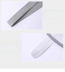 Detail of durable grey mesh drying rack with strong nylon rope and white elastic band