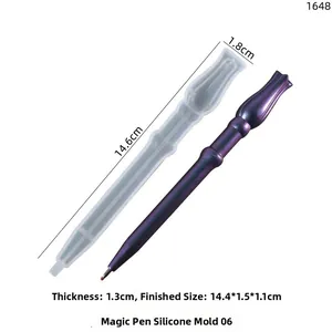 Detalle macro del molde de silicona para bolígrafo varita mágica de 14,6 cm para manualidades