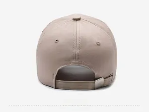 Back view of vintage distressed baseball cap with metal buckle and adjustable strap