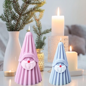 DIY Santa Claus gnome silicone candle mold for handmade Christmas gift decorations