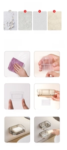 Detail showing wall-mounted soap holder installation steps and unsuitable wall types