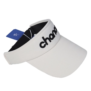 Creamy white empty top sun hat with UPF 50+ protection and textured wave design