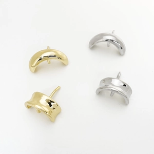 Minimalist metallic alloy hair clips in gold and silver finish for sleek ponytails