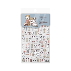 Adesivi per unghie 5D in rilievo con cani cartone animato e disegni di dalmata creativi