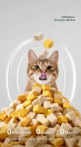 Dados de pollo y yema de huevo liofilizados para gatos sin aditivos ni almidón