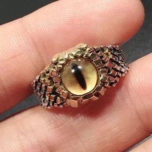 Evil Eye Open Adjustable Ring Retro Alloy Dragon Eye Gothic Punk Jewelry For Men