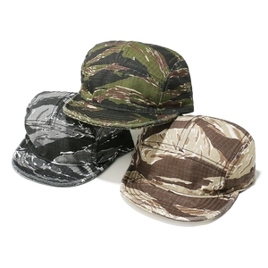 Casquette Camper Camouflage Tigre Coton Ripstop Bord Court Ajustable Chapeau De Baseball Extérieur Camping Sport Streetwear