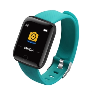 Fitness tracker 116 Plus turchese con controllo fotocamera e display digitale quadrato