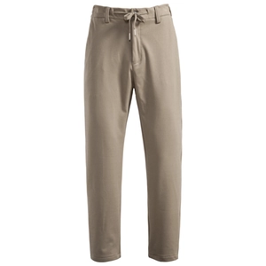 Men Thick Casual Straight Trousers Solid Color Vertical Texture Business Pants With Drawstring For Autumn Winter