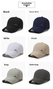 Collection of men's quick-dry breathable baseball caps in six various neutral colors