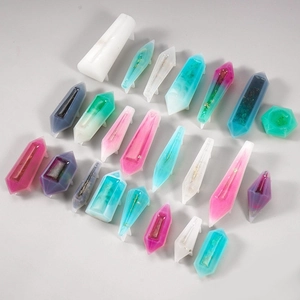 Ensemble de moules en silicone pour pendules en résine aux formes géométriques variées
